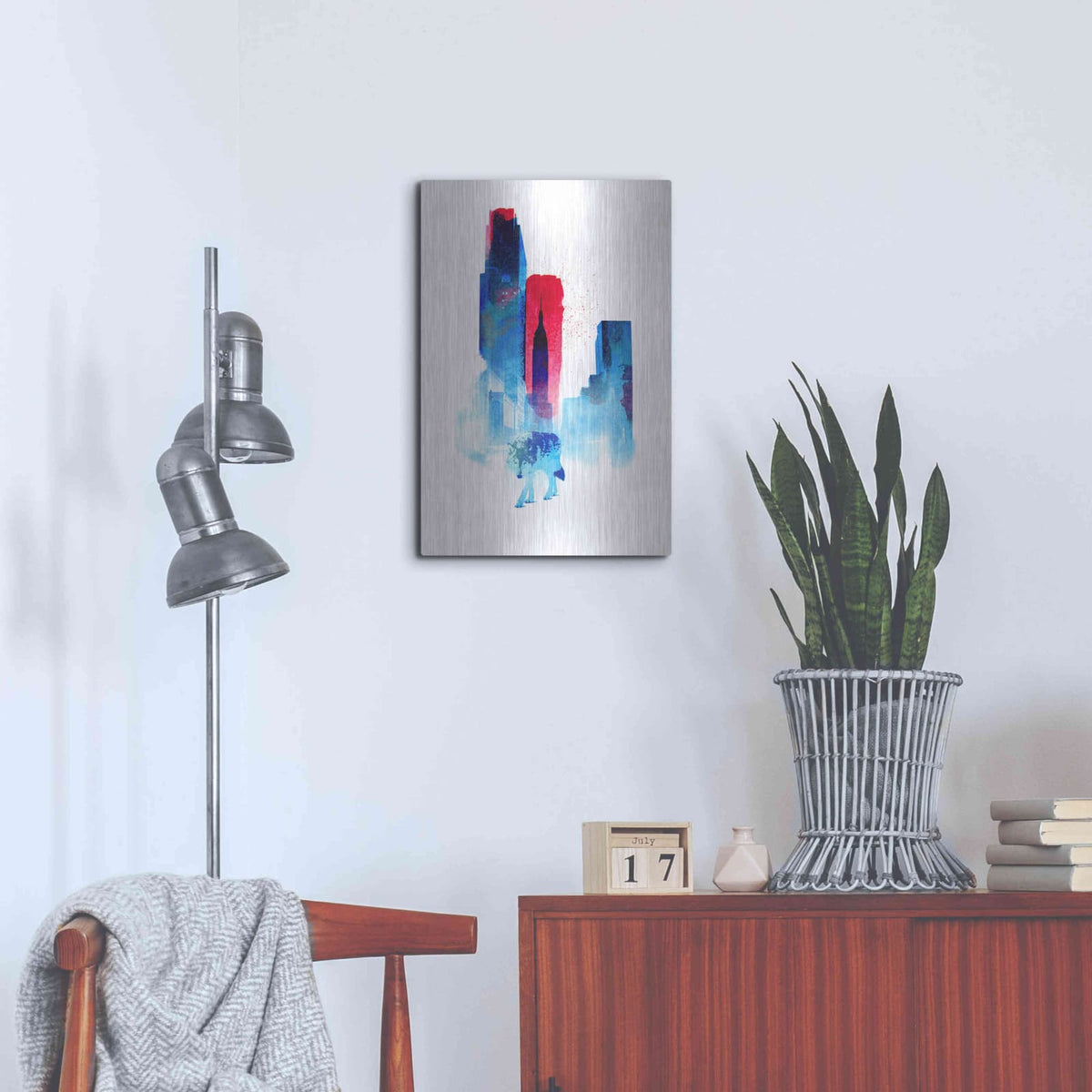 'The Wolf of the City' by Robert Farkas – Metal Wall Art, 16x24 room view