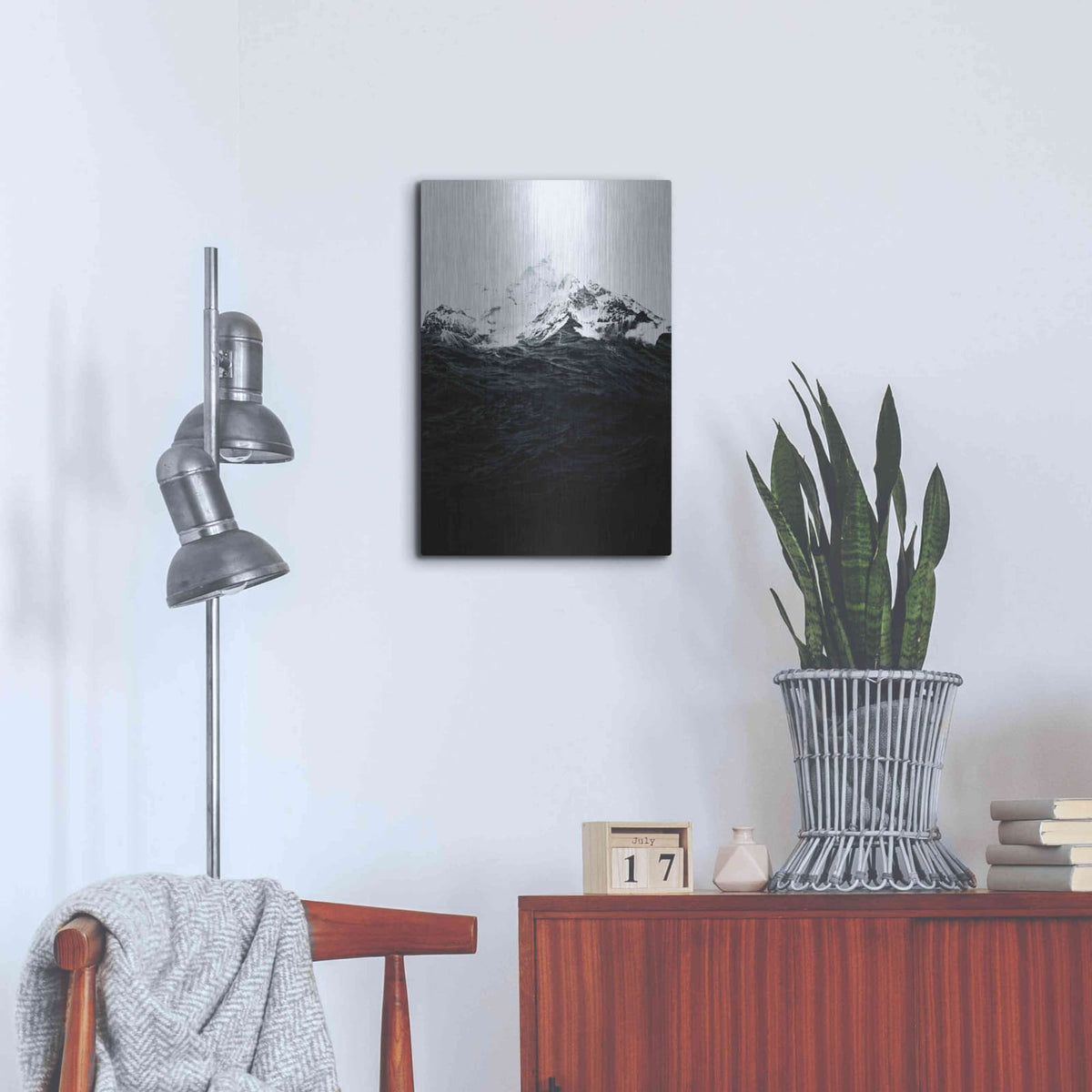'Those Waves Were Like Mountains' by Robert Farkas – Metal Wall Art, 16x24 room view