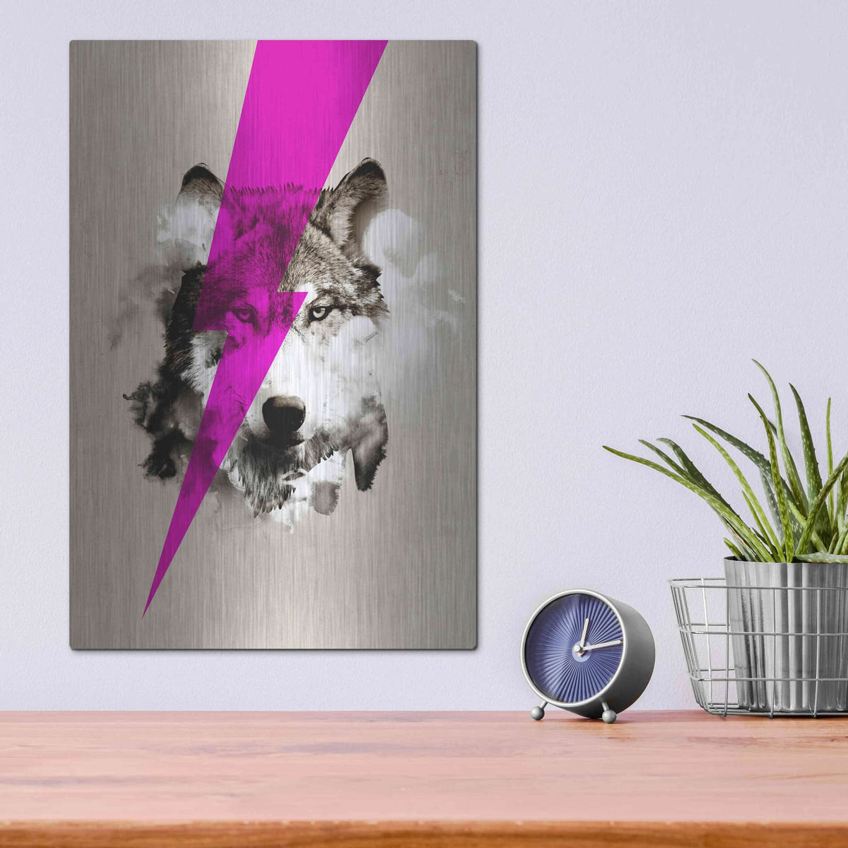 'Wolf Rocks' by Robert Farkas – Metal Wall Art, 12x16 room view