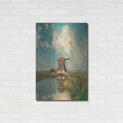 Luxe Metal Art 'A Windmill on a Polder Waterway  c. 1889' by Gabriel, Metal Wall Art,24x36