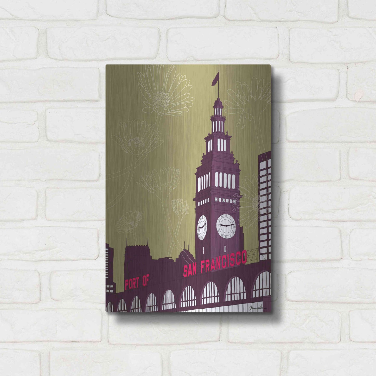 Luxe Metal Art 'Ferry Building - San Francisco' by Shane Donahue, Metal Wall Art,12x16