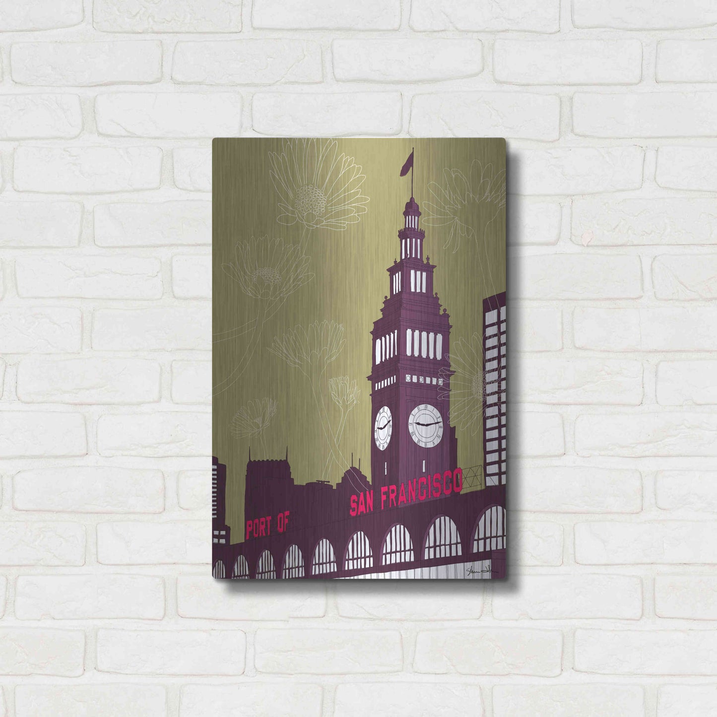 Luxe Metal Art 'Ferry Building - San Francisco' by Shane Donahue, Metal Wall Art,16x24