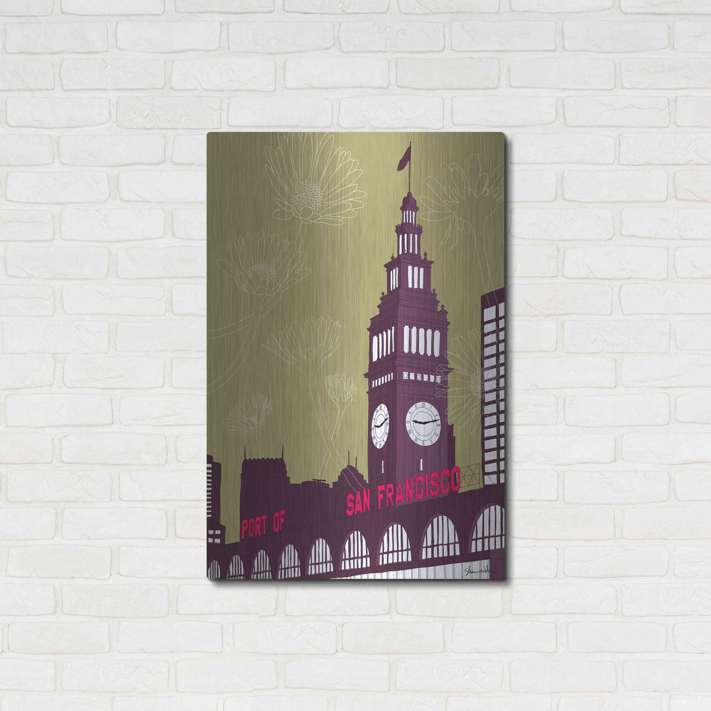 Luxe Metal Art 'Ferry Building - San Francisco' by Shane Donahue, Metal Wall Art,24x36