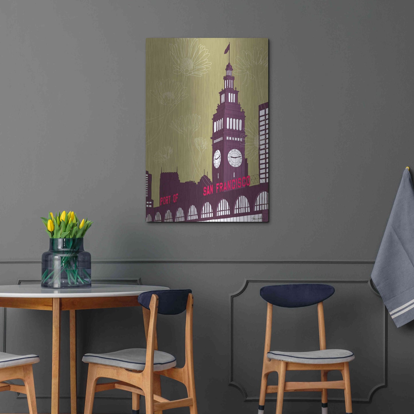 Luxe Metal Art 'Ferry Building - San Francisco' by Shane Donahue, Metal Wall Art,24x36