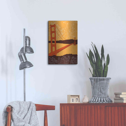 Luxe Metal Art 'Golden Gate Bridge - Headlands' by Shane Donahue, Metal Wall Art,16x24