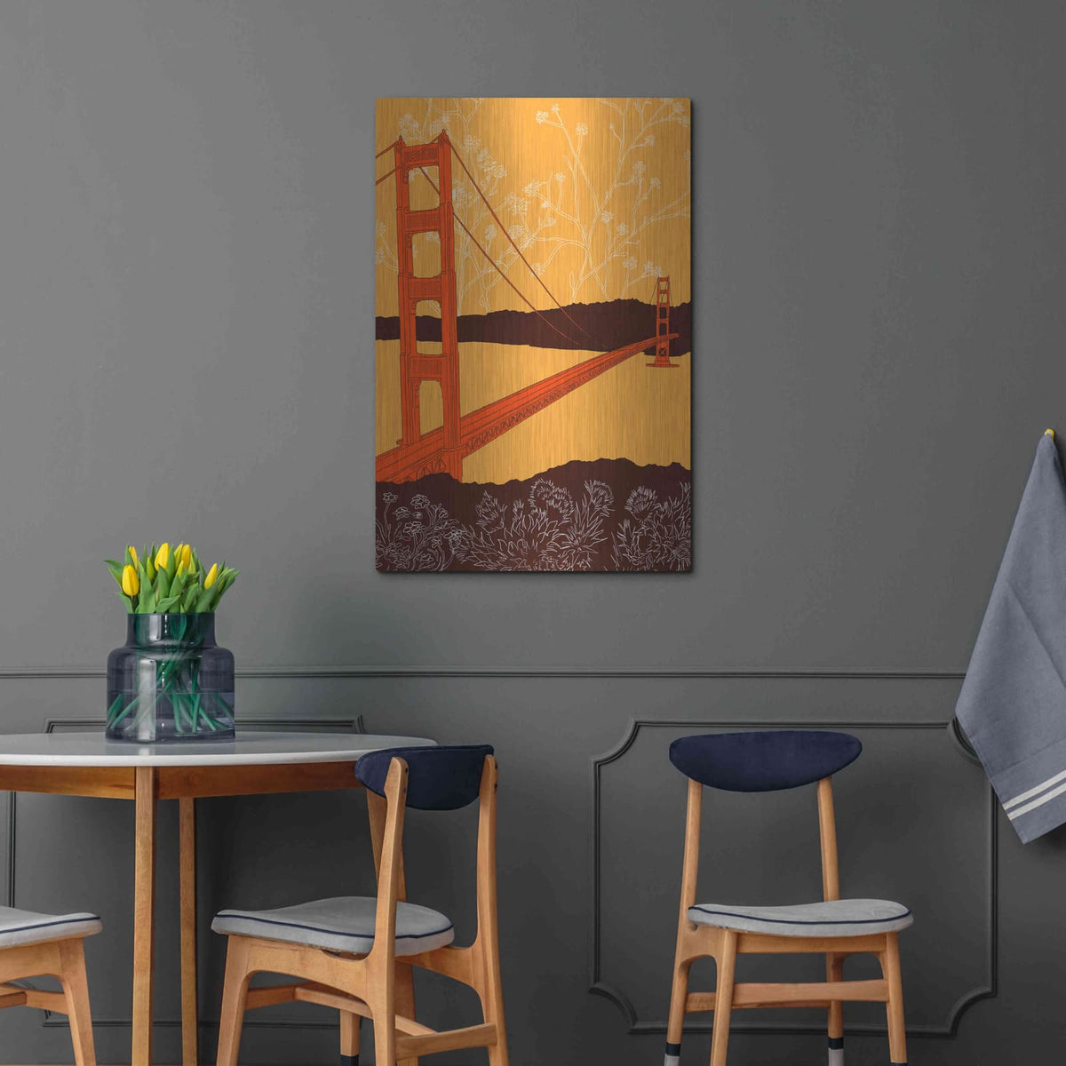 'Golden Gate Bridge - Headlands' by Shane Donahue – Metal Wall Art, 24x36 room view