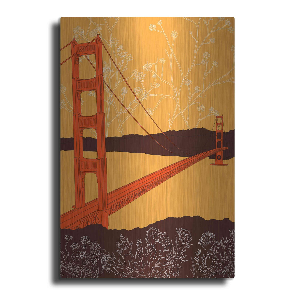 'Golden Gate Bridge - Headlands' by Shane Donahue – Metal Wall Art