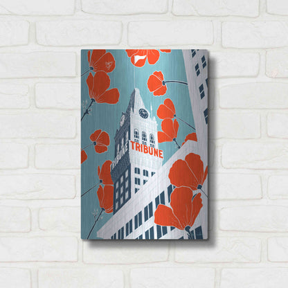 Luxe Metal Art 'Tribune Tower - Oakland' by Shane Donahue, Metal Wall Art,12x16