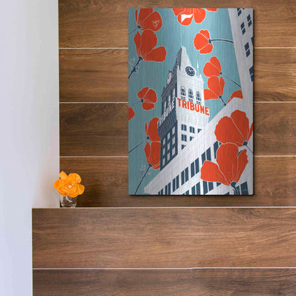 Luxe Metal Art 'Tribune Tower - Oakland' by Shane Donahue, Metal Wall Art,12x16