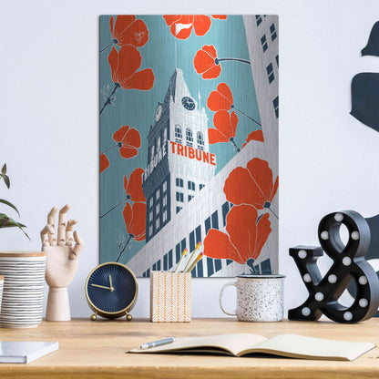 Luxe Metal Art 'Tribune Tower - Oakland' by Shane Donahue, Metal Wall Art,12x16