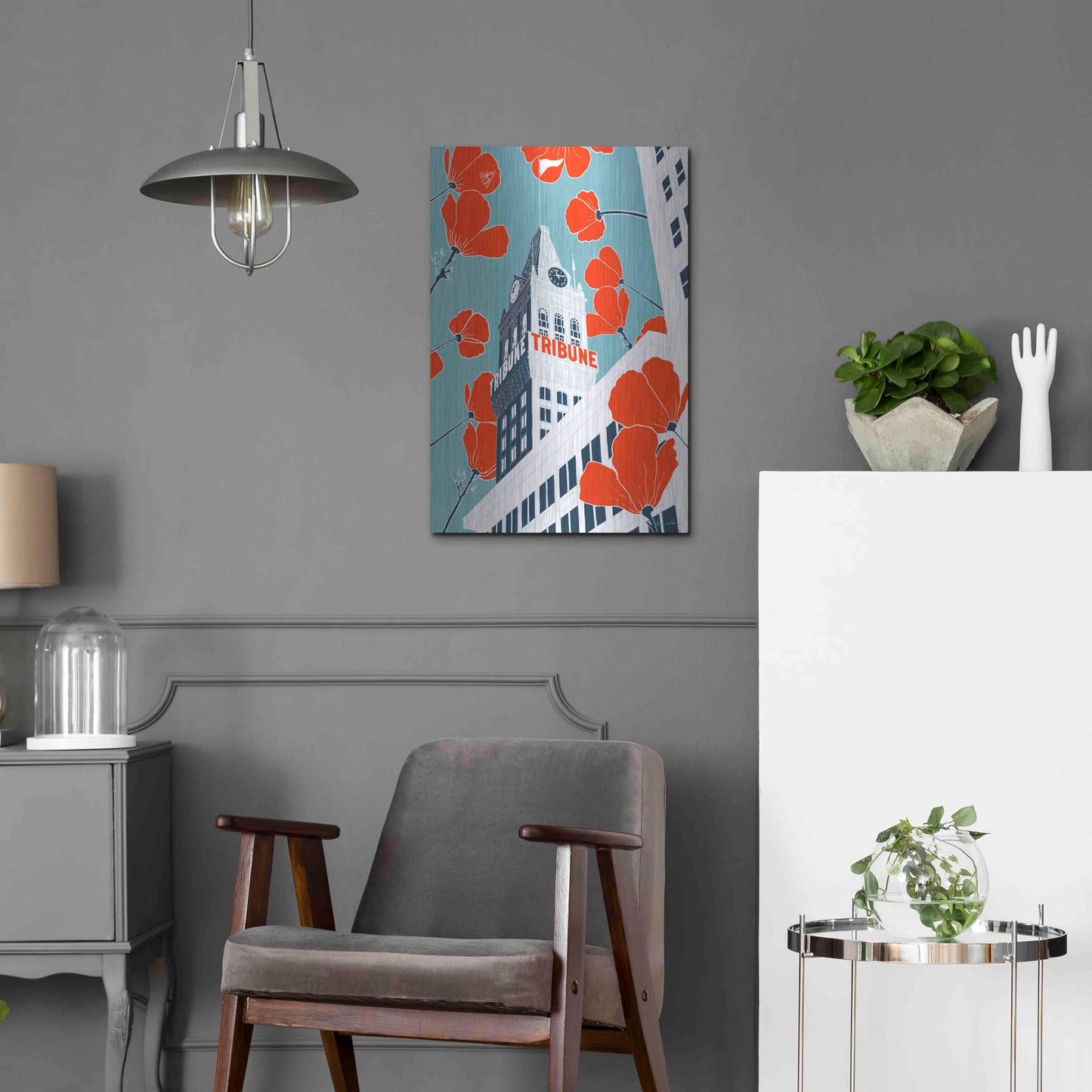 Luxe Metal Art 'Tribune Tower - Oakland' by Shane Donahue, Metal Wall Art,16x24