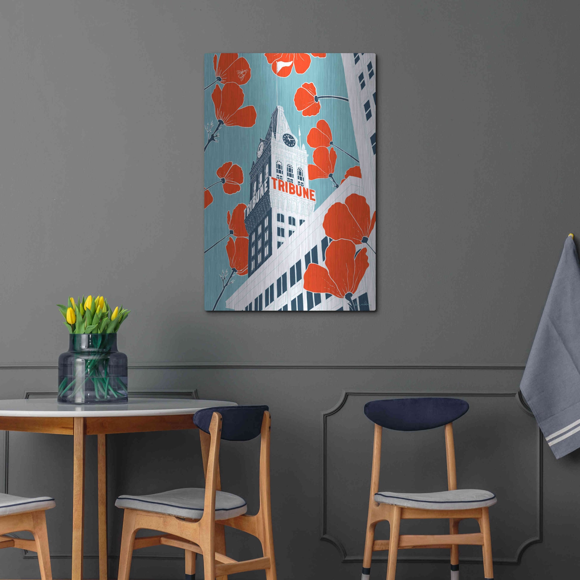 Luxe Metal Art 'Tribune Tower - Oakland' by Shane Donahue, Metal Wall Art,24x36