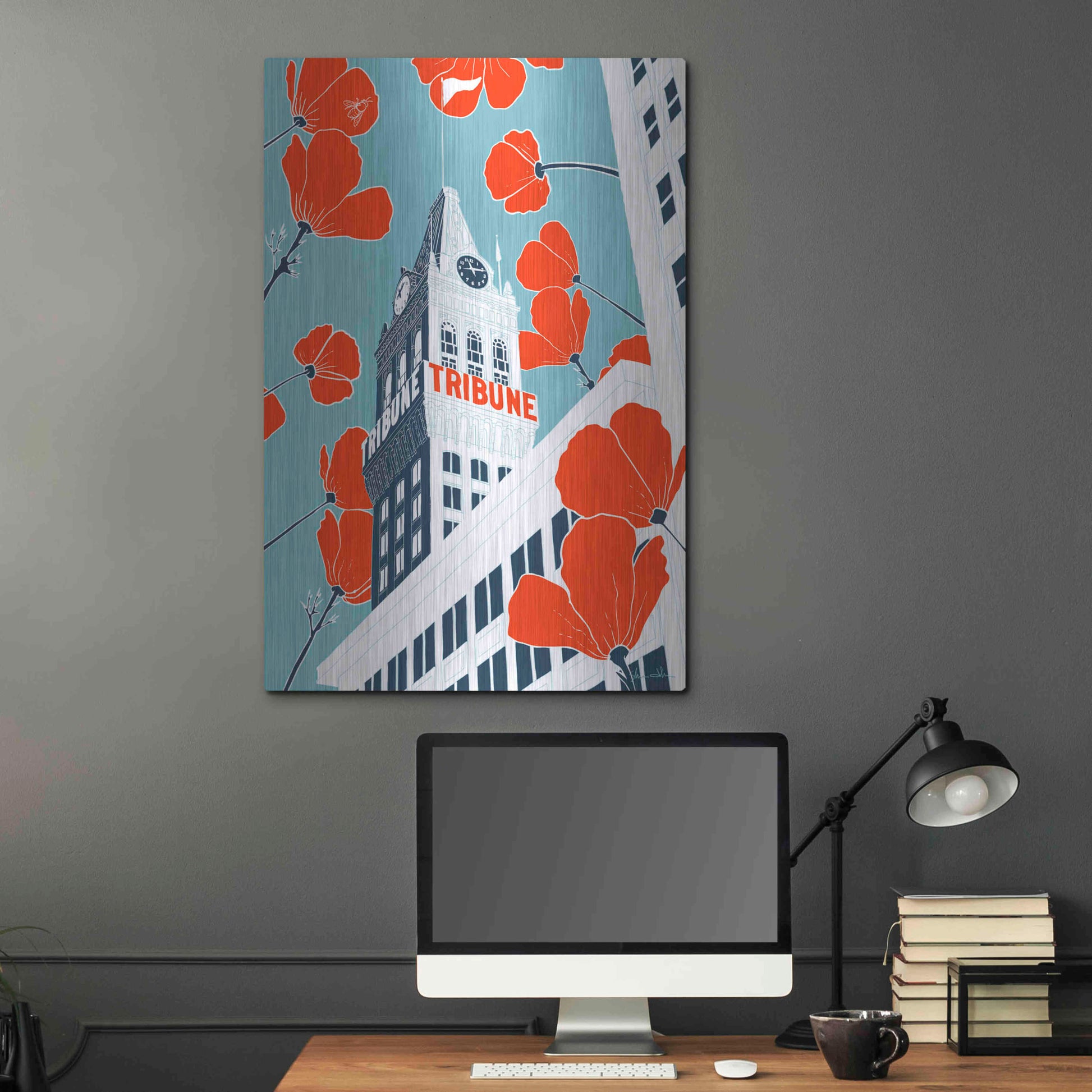 Luxe Metal Art 'Tribune Tower - Oakland' by Shane Donahue, Metal Wall Art,24x36