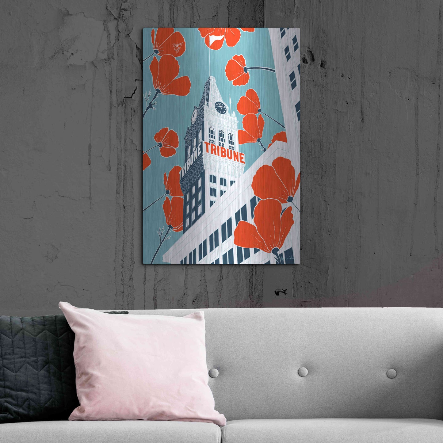 Luxe Metal Art 'Tribune Tower - Oakland' by Shane Donahue, Metal Wall Art,24x36