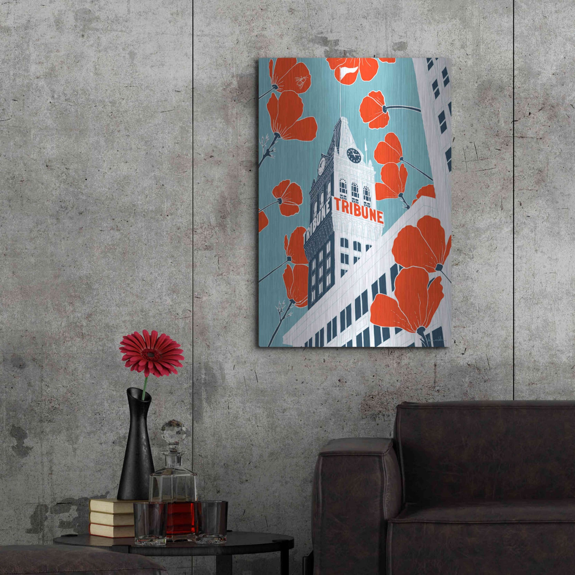 Luxe Metal Art 'Tribune Tower - Oakland' by Shane Donahue, Metal Wall Art,24x36