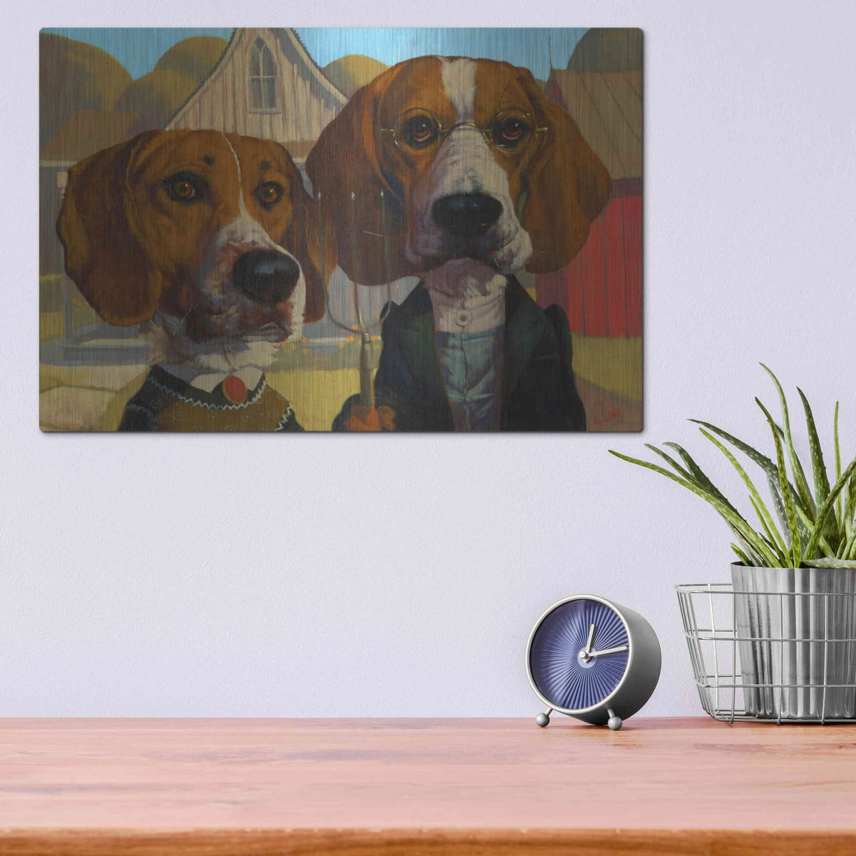 'American Gothic' by Thomas Fluharty – Metal Wall Art, 16x12 room view