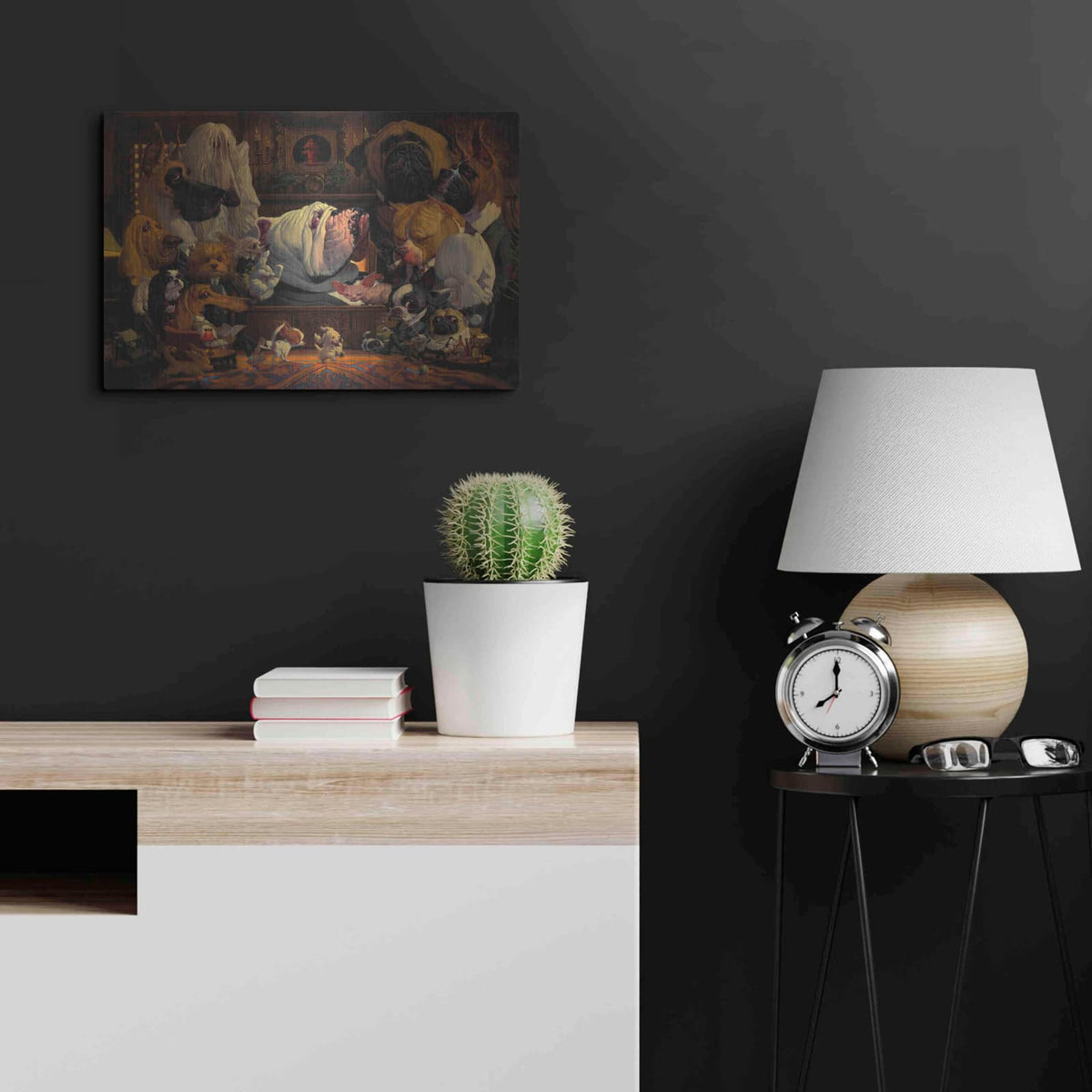 'DogFather' by Thomas Fluharty – Metal Wall Art, 24x16 room view