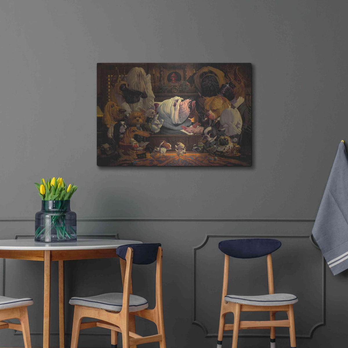 'DogFather' by Thomas Fluharty – Metal Wall Art, 36x24 room view