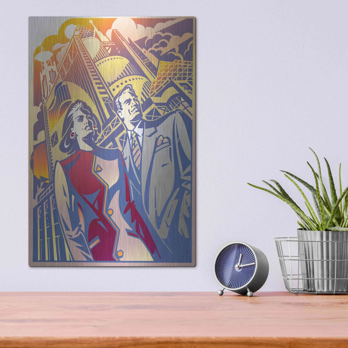 'Architectural Business Couple' by David Chestnutt – Metal Wall Art, 12x16 room view