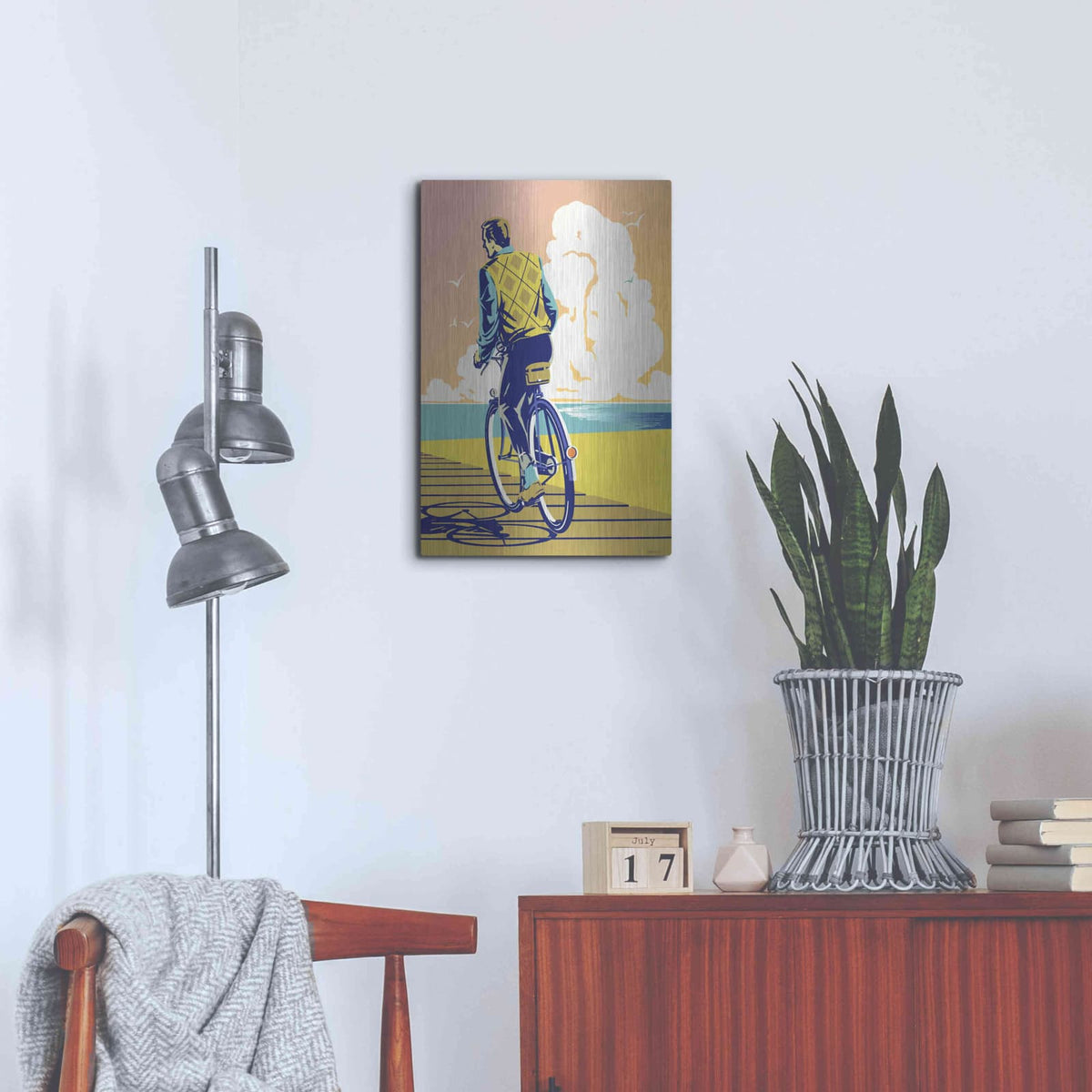 'Beach Bike' by David Chestnutt – Metal Wall Art, 16x24 room view