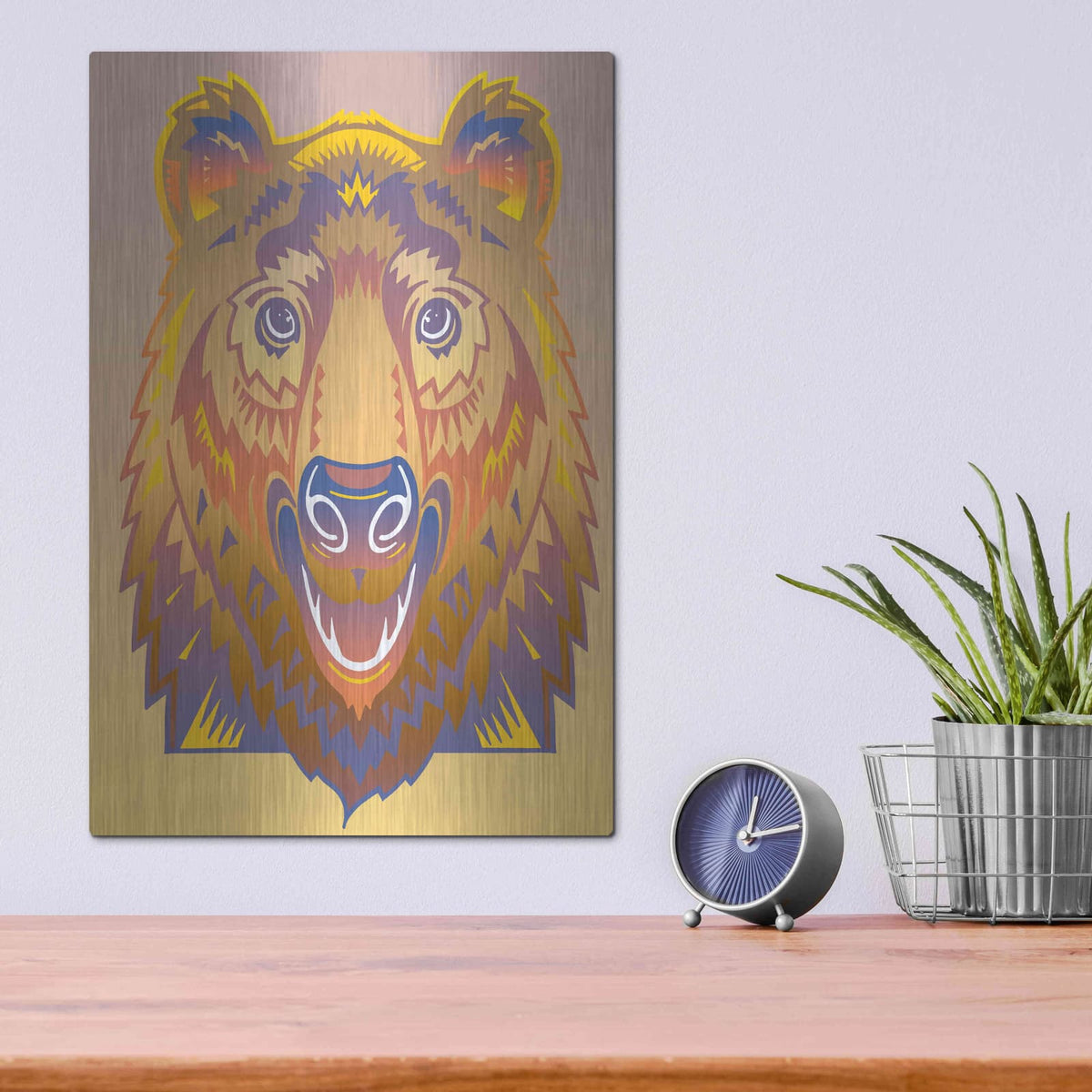 'Bear' by David Chestnutt – Metal Wall Art, 12x16 room view