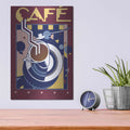 'Cafe' by David Chestnutt – Metal Wall Art, 12x16 room view