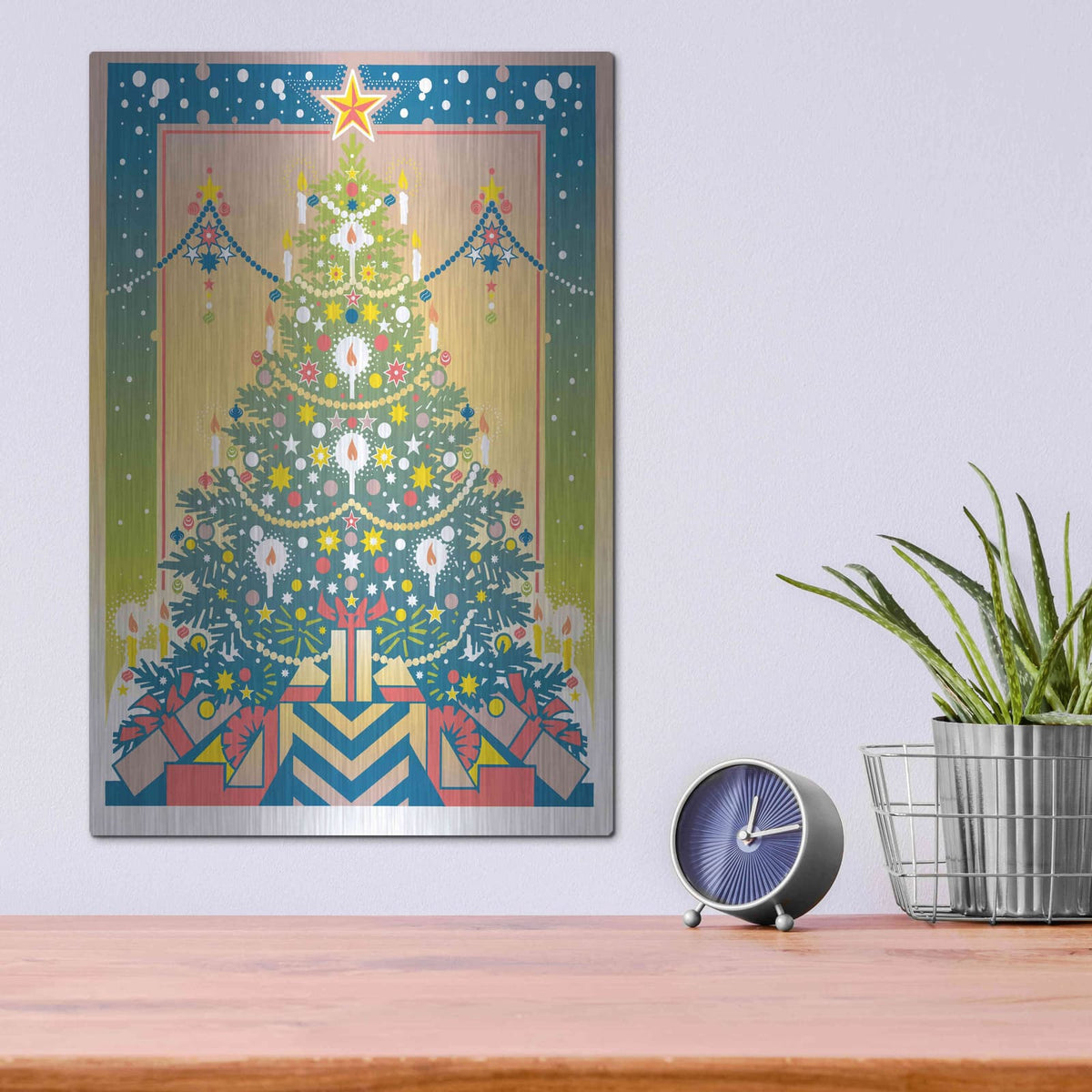 'Christmas Tree' by David Chestnutt – Metal Wall Art, 12x16 room view