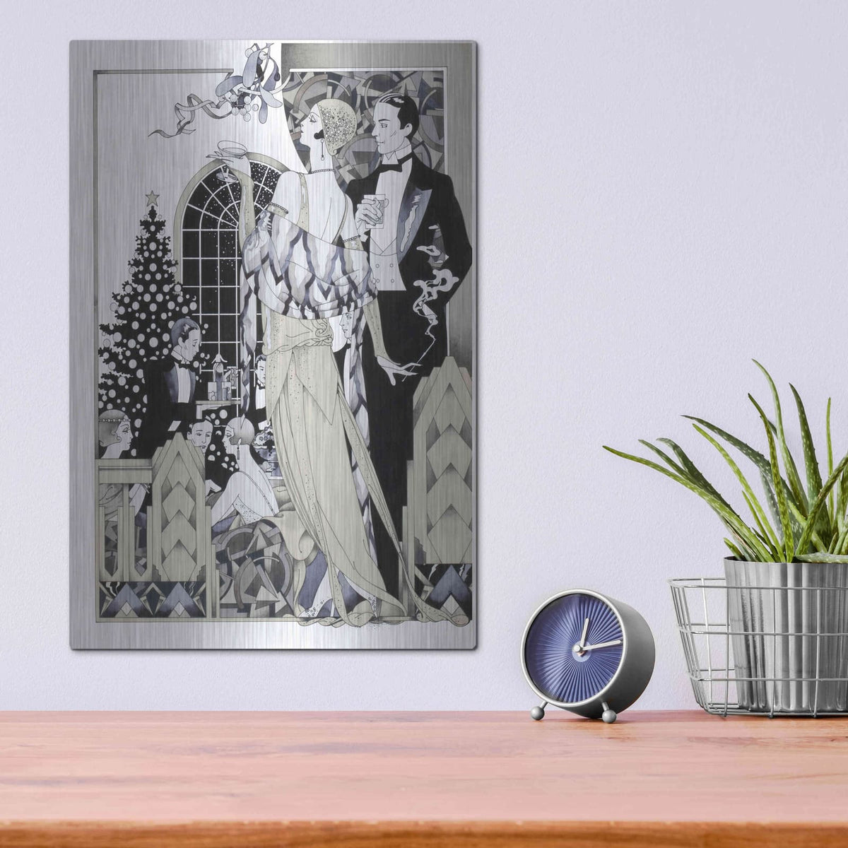 'Deco Christmas' by David Chestnutt – Metal Wall Art, 12x16 room view