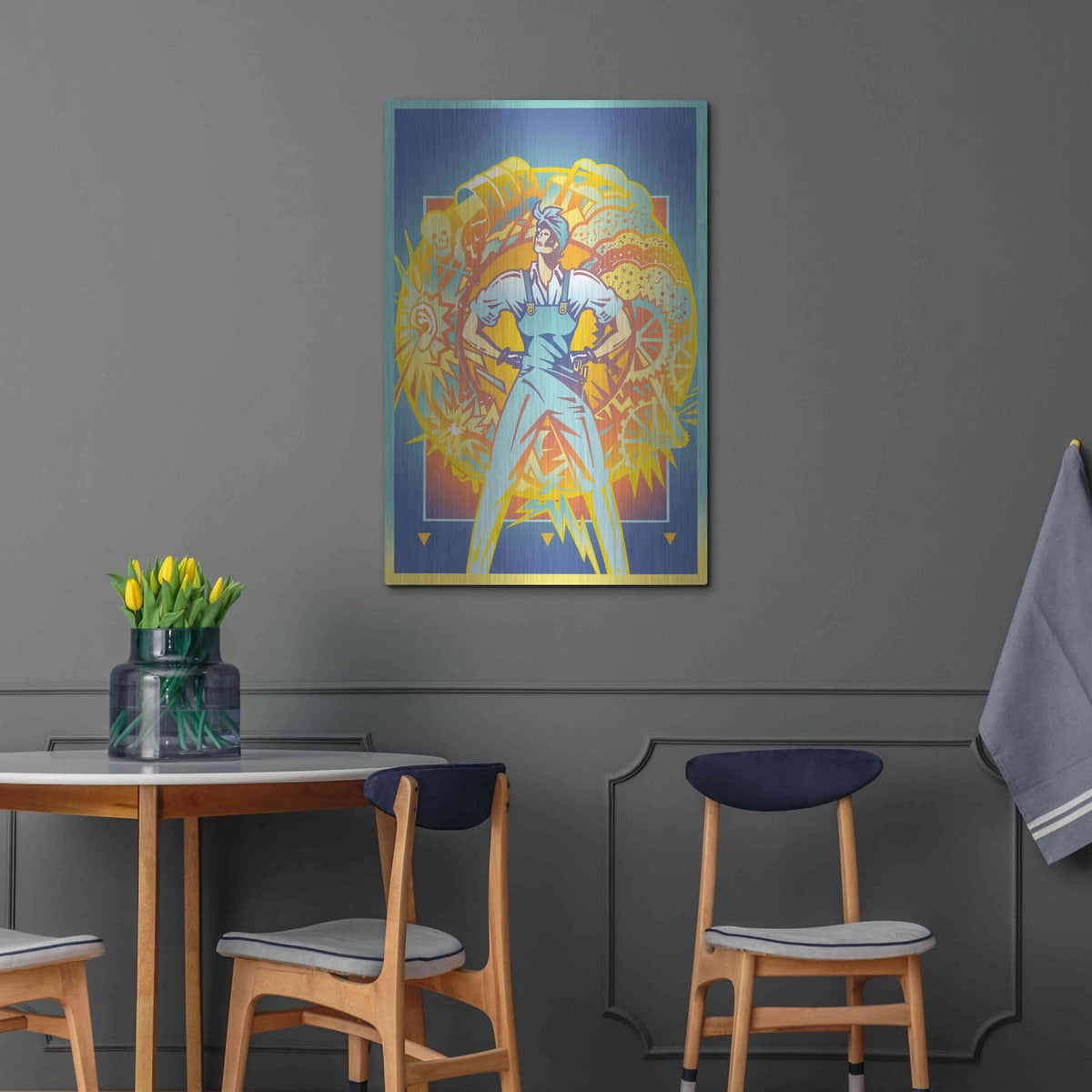 'Environmental Rosie' by David Chestnutt – Metal Wall Art, 24x36 room view