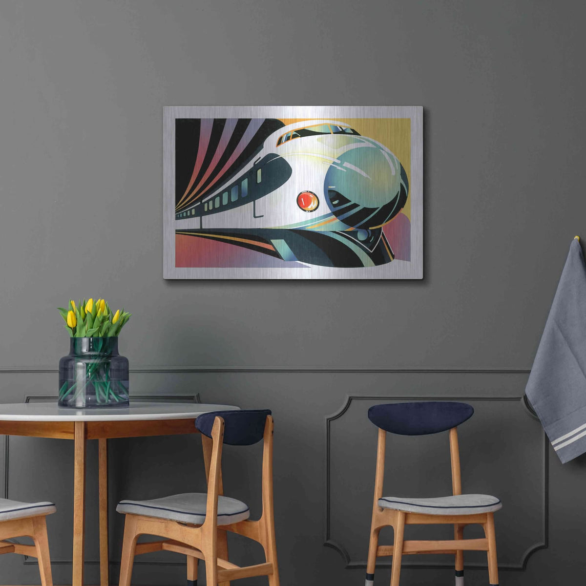 'Japanese High Speed Train' by David Chestnutt – Metal Wall Art, 36x24 room view