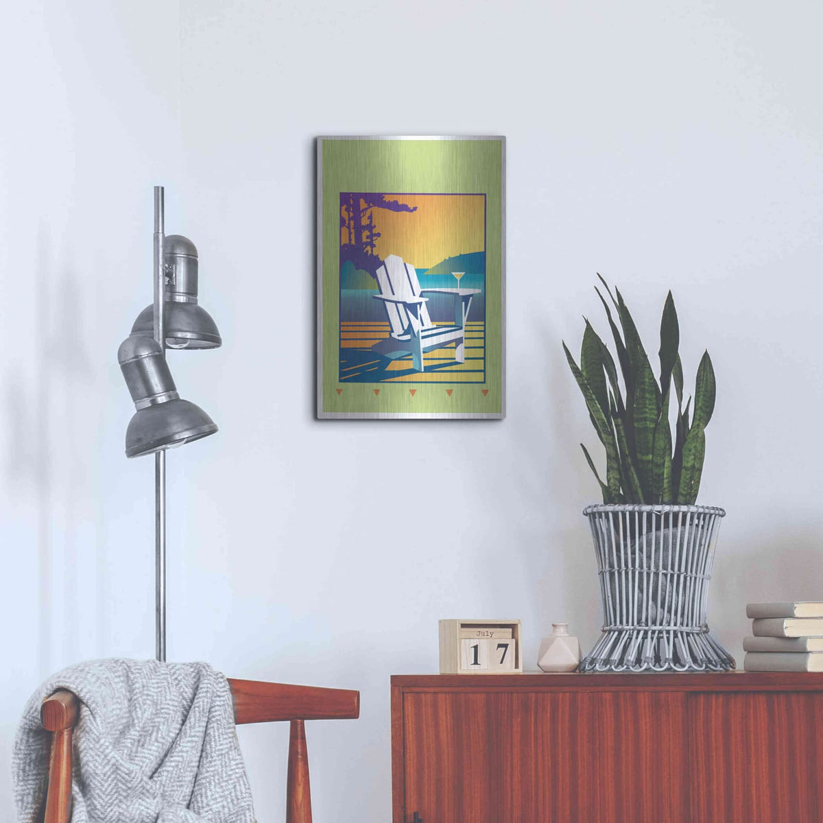 'Muskoka Chair' by David Chestnutt – Metal Wall Art, 16x24 room view