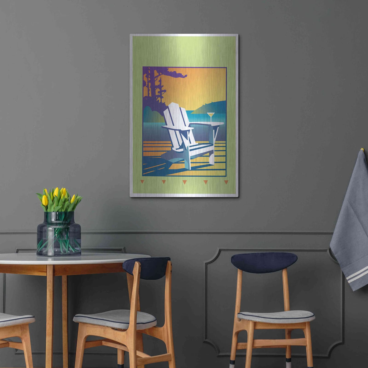 'Muskoka Chair' by David Chestnutt – Metal Wall Art, 24x36 room view