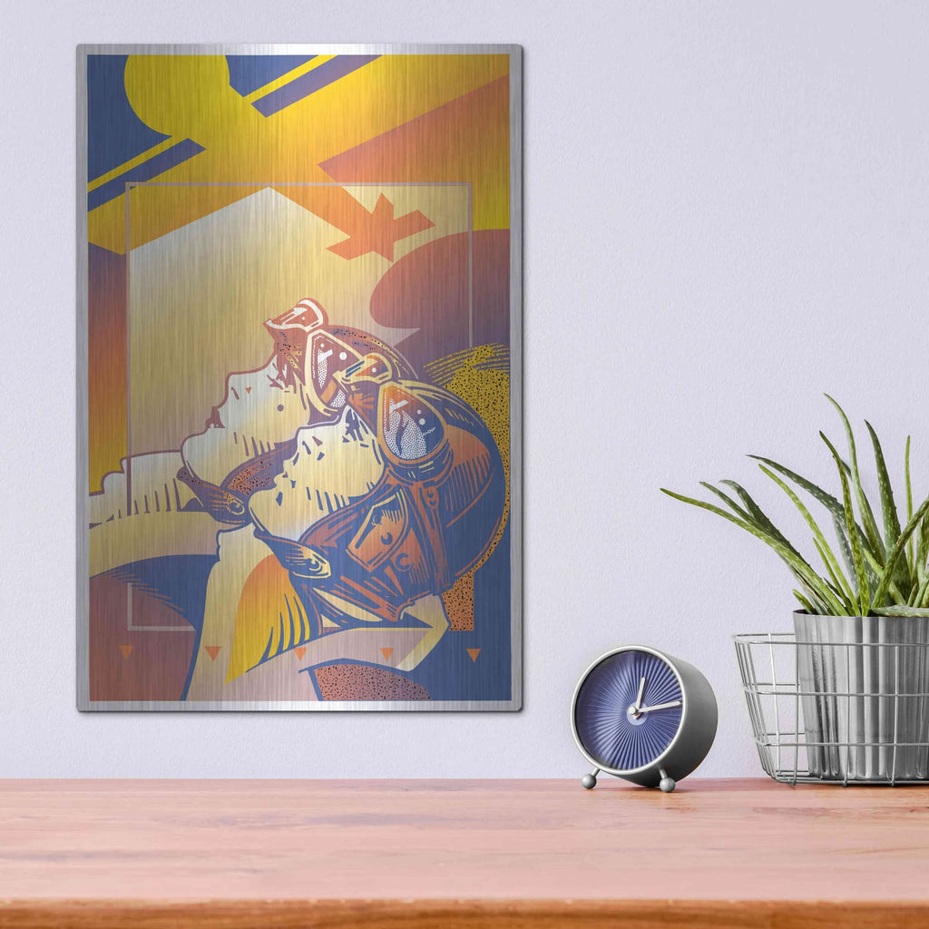 'Pilots Orange' by David Chestnutt – Metal Wall Art, 12x16 room view