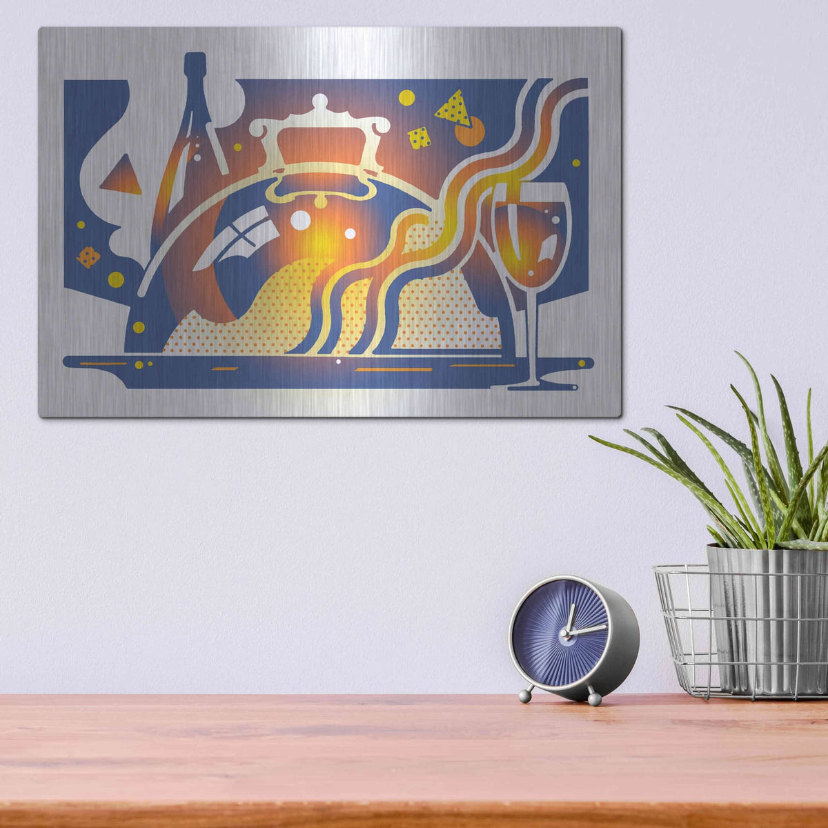 'Restaurant Guide' by David Chestnutt – Metal Wall Art, 16x12 room view