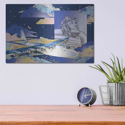 Luxe Metal Art 'Spruce Goose' by David Chestnutt, Metal Wall Art,16x12