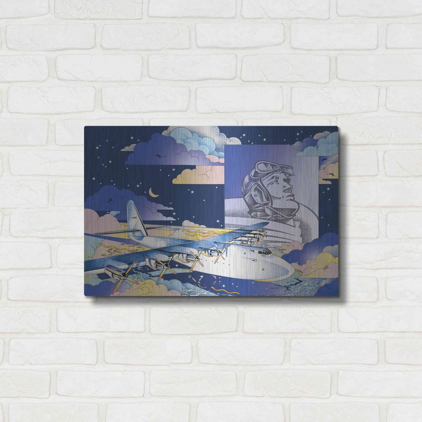 Luxe Metal Art 'Spruce Goose' by David Chestnutt, Metal Wall Art,24x16