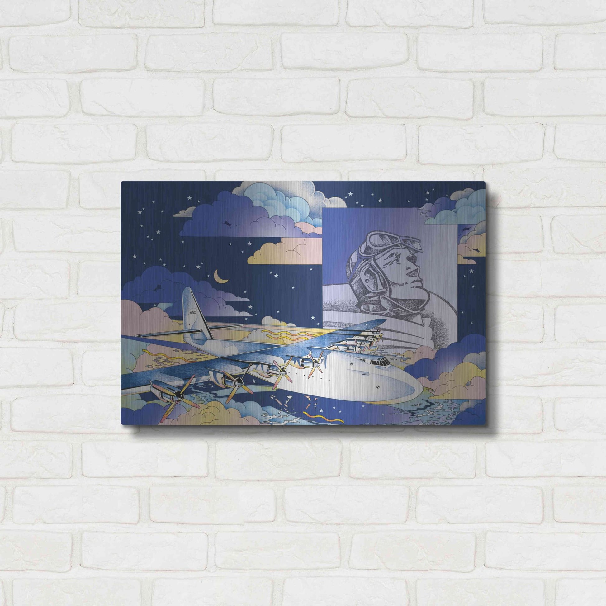 Luxe Metal Art 'Spruce Goose' by David Chestnutt, Metal Wall Art,24x16