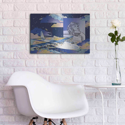 Luxe Metal Art 'Spruce Goose' by David Chestnutt, Metal Wall Art,24x16