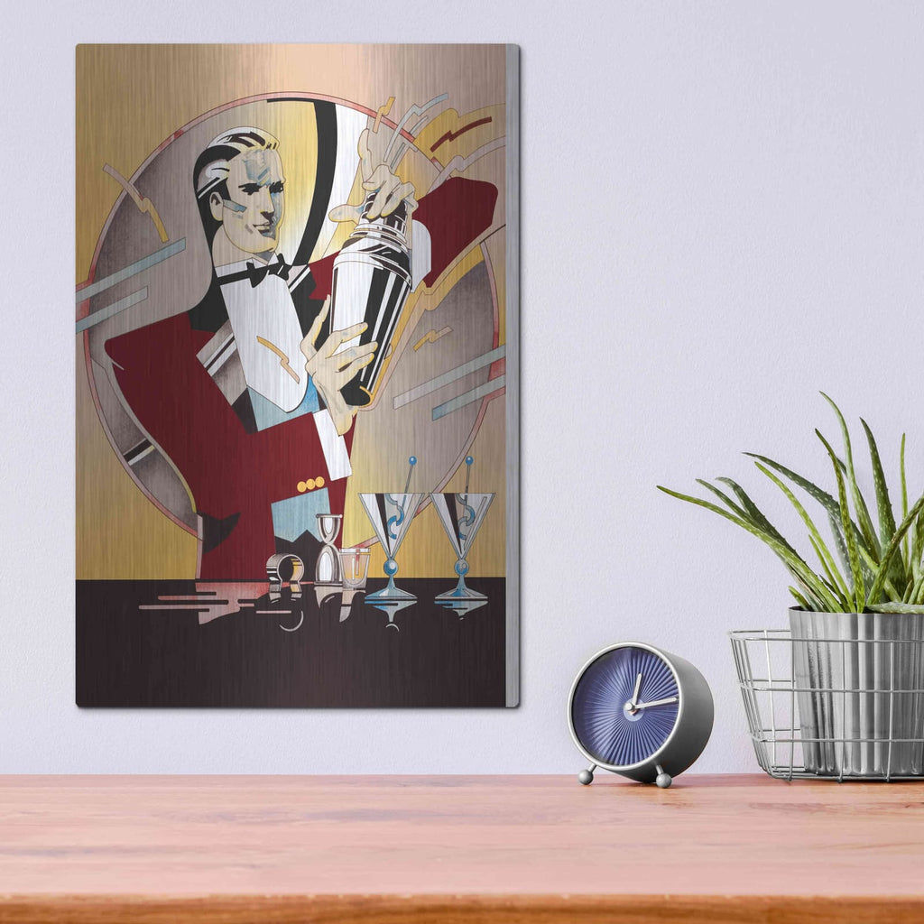 'Tending Bar' by David Chestnutt – Metal Wall Art, 12x16 room view