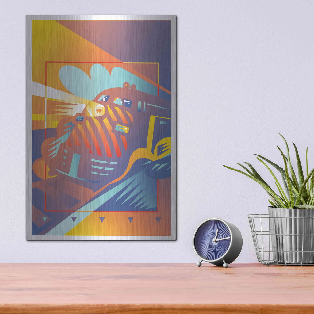 'Train West' by David Chestnutt – Metal Wall Art, 12x16 room view