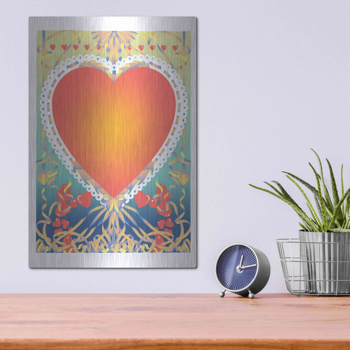 'Valentine Heart' by David Chestnutt – Metal Wall Art, 12x16 room view