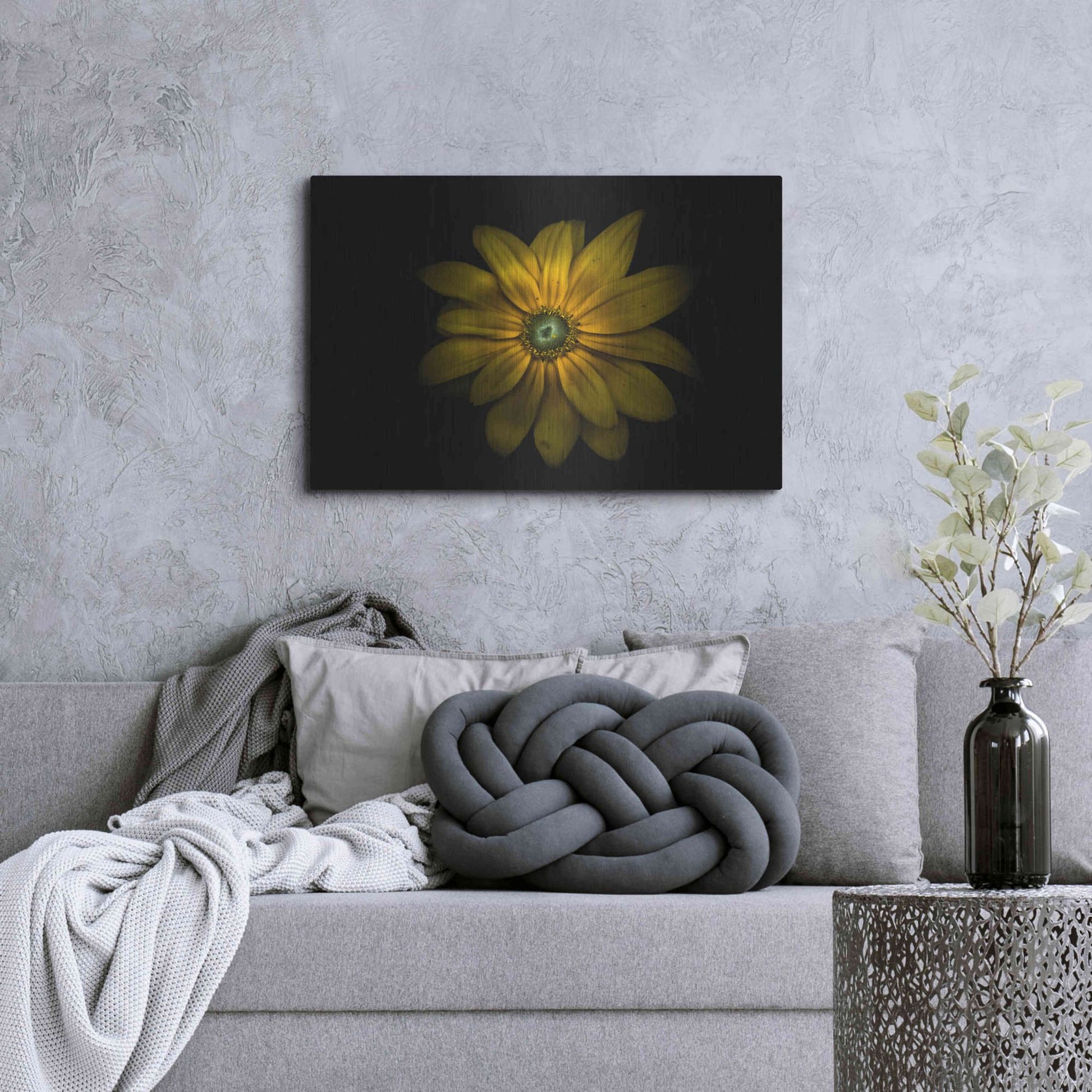 Luxe Metal Art 'Backyard Flowers 34 Color Version' by Brian Carson, Metal Wall Art,36x24