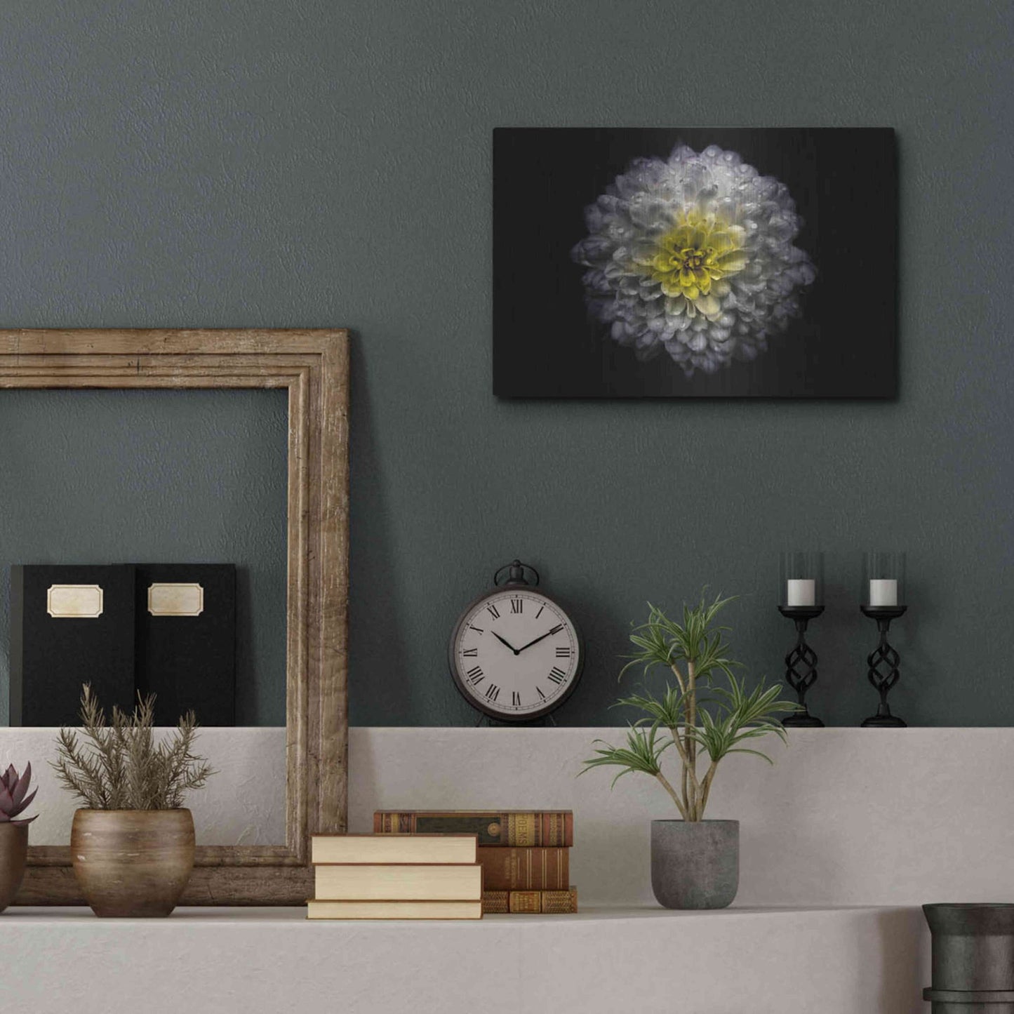 Luxe Metal Art 'Backyard Flowers 46 Color Version' by Brian Carson, Metal Wall Art,16x12