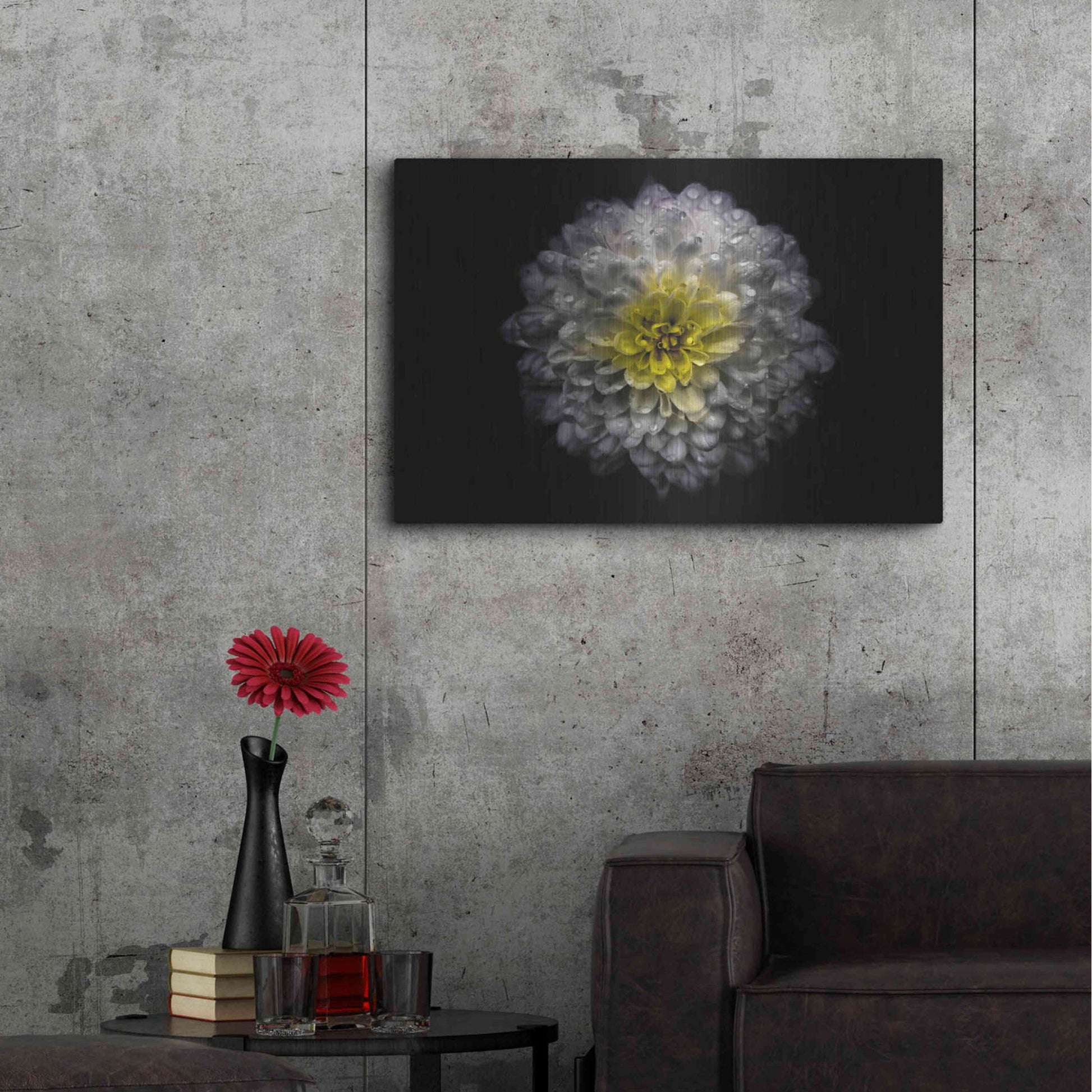 Luxe Metal Art 'Backyard Flowers 46 Color Version' by Brian Carson, Metal Wall Art,36x24