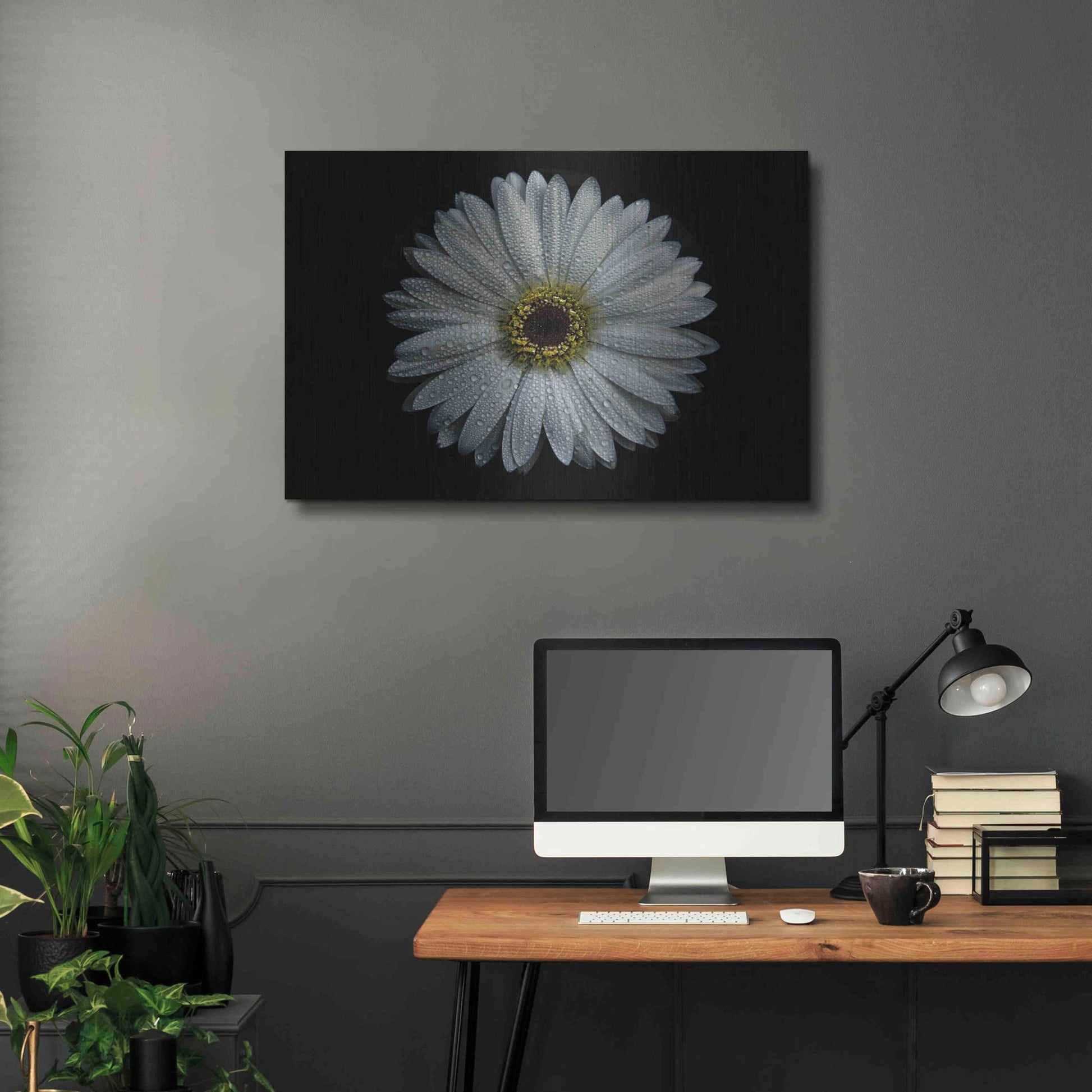 Luxe Metal Art 'Backyard Flowers 71 Color Version' by Brian Carson, Metal Wall Art,36x24