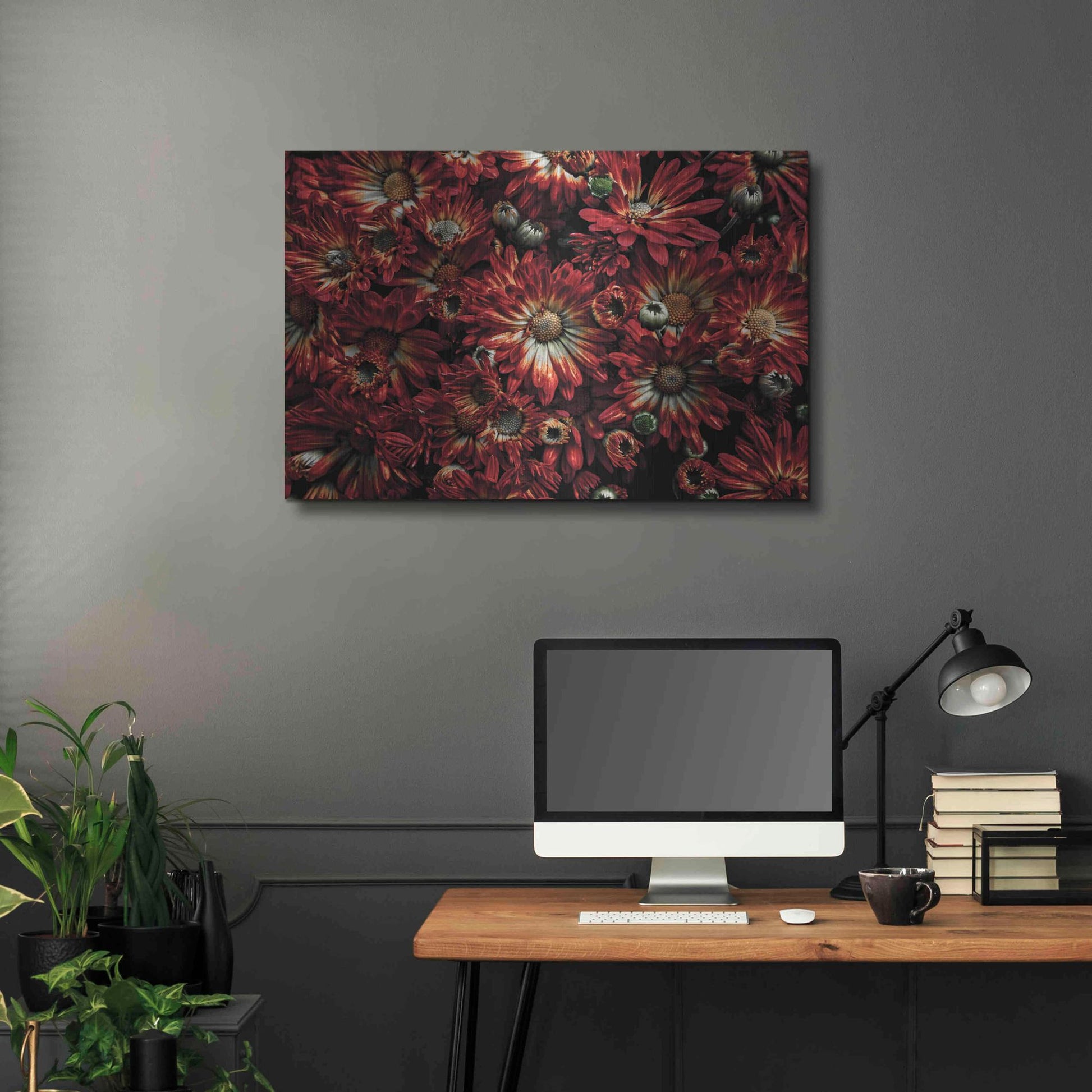 Luxe Metal Art 'Backyard Flowers 88 Color Version' by Brian Carson, Metal Wall Art,36x24