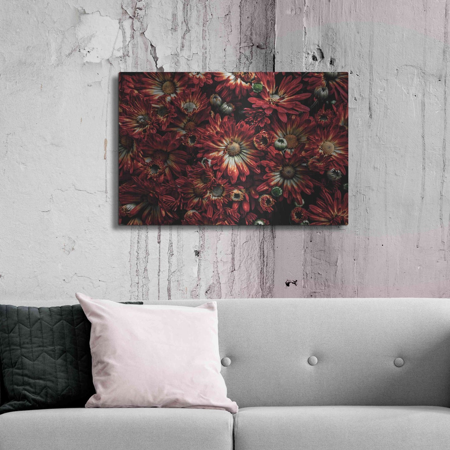 Luxe Metal Art 'Backyard Flowers 88 Color Version' by Brian Carson, Metal Wall Art,36x24