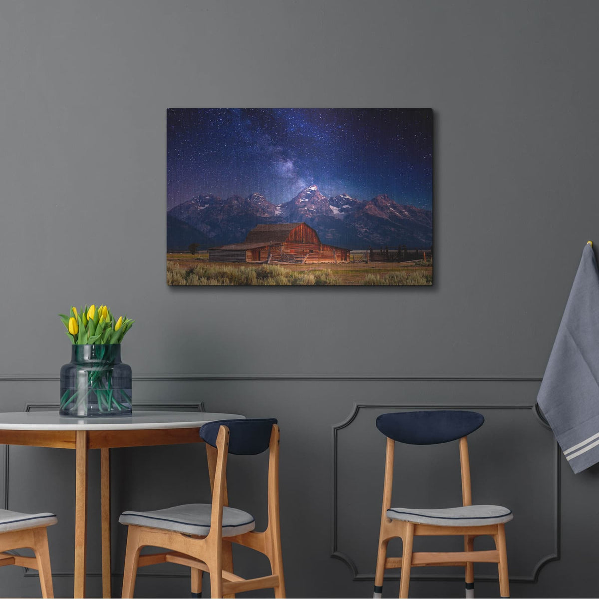 'Teton Nights' by Darren White – Metal Wall Art, 36x24 room view