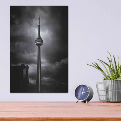 Luxe Metal Art 'CN Tower Toronto Canada No 6' by Brian Carson, Metal Wall Art,12x16