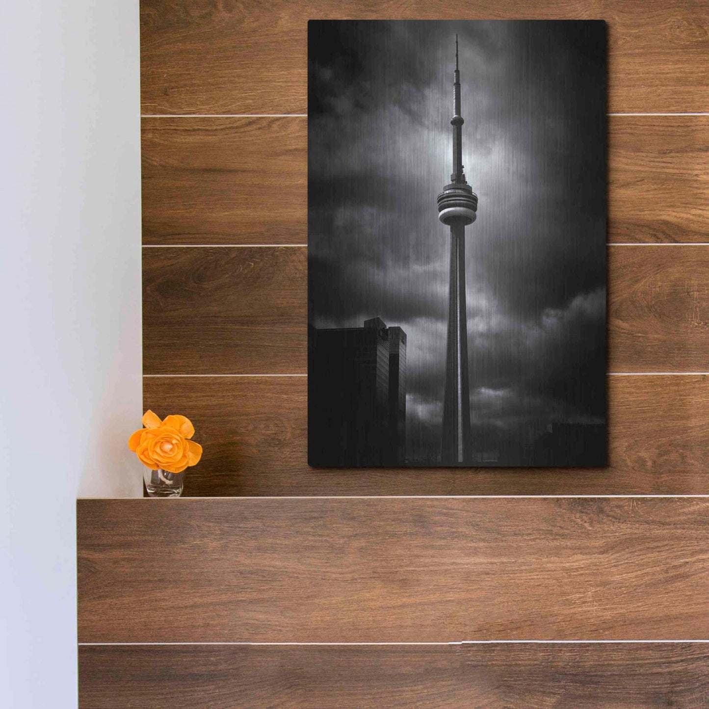 Luxe Metal Art 'CN Tower Toronto Canada No 6' by Brian Carson, Metal Wall Art,12x16